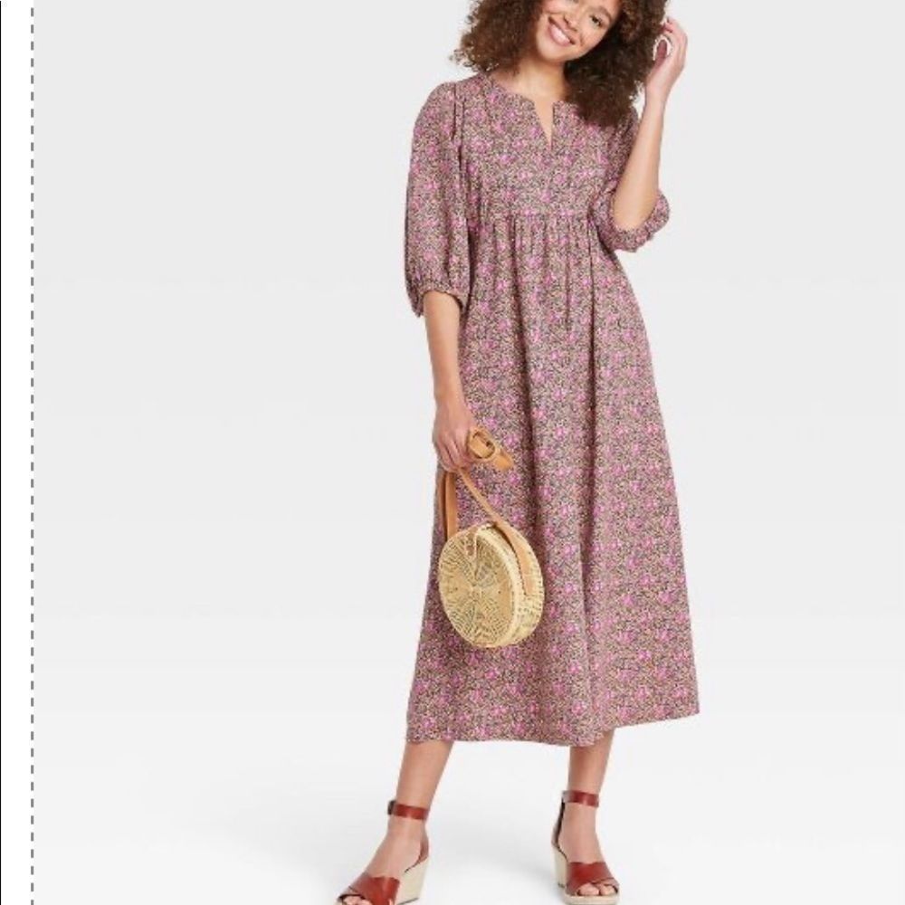 Pink Floral Prairie Dress